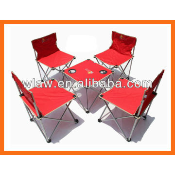 silla plegable y mesa, para acampar